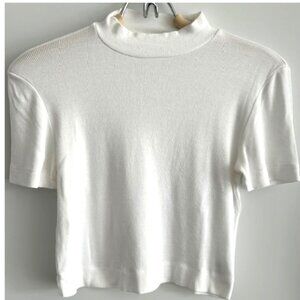 Babaton White Crop Top Sz S